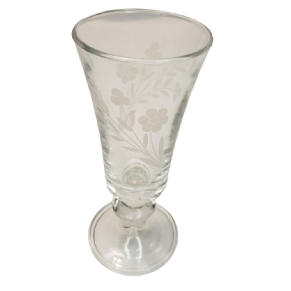 Wine Sipping Glasses, 3oz, Frosted Flowers